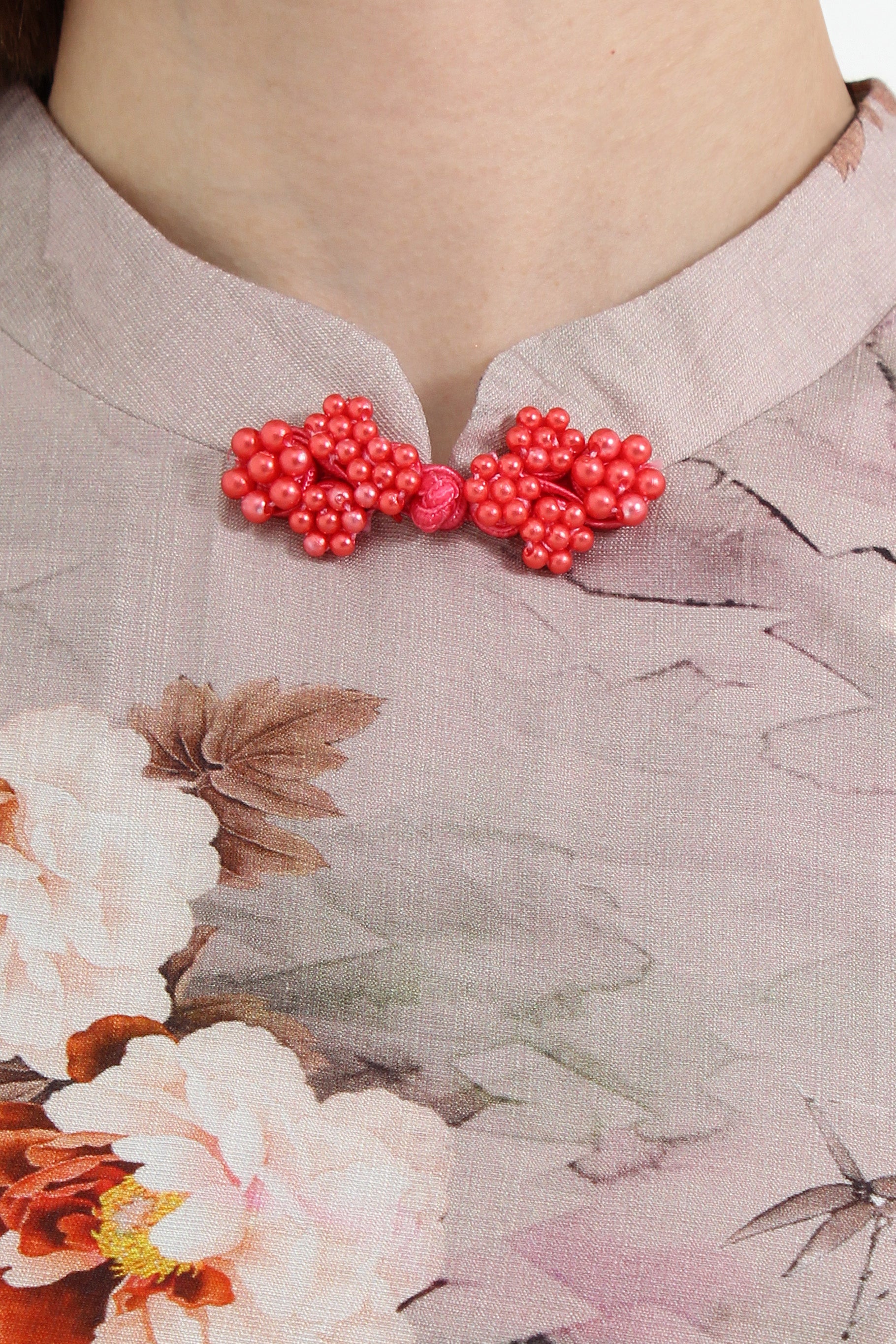 Painted Peony Modern Cheongsam