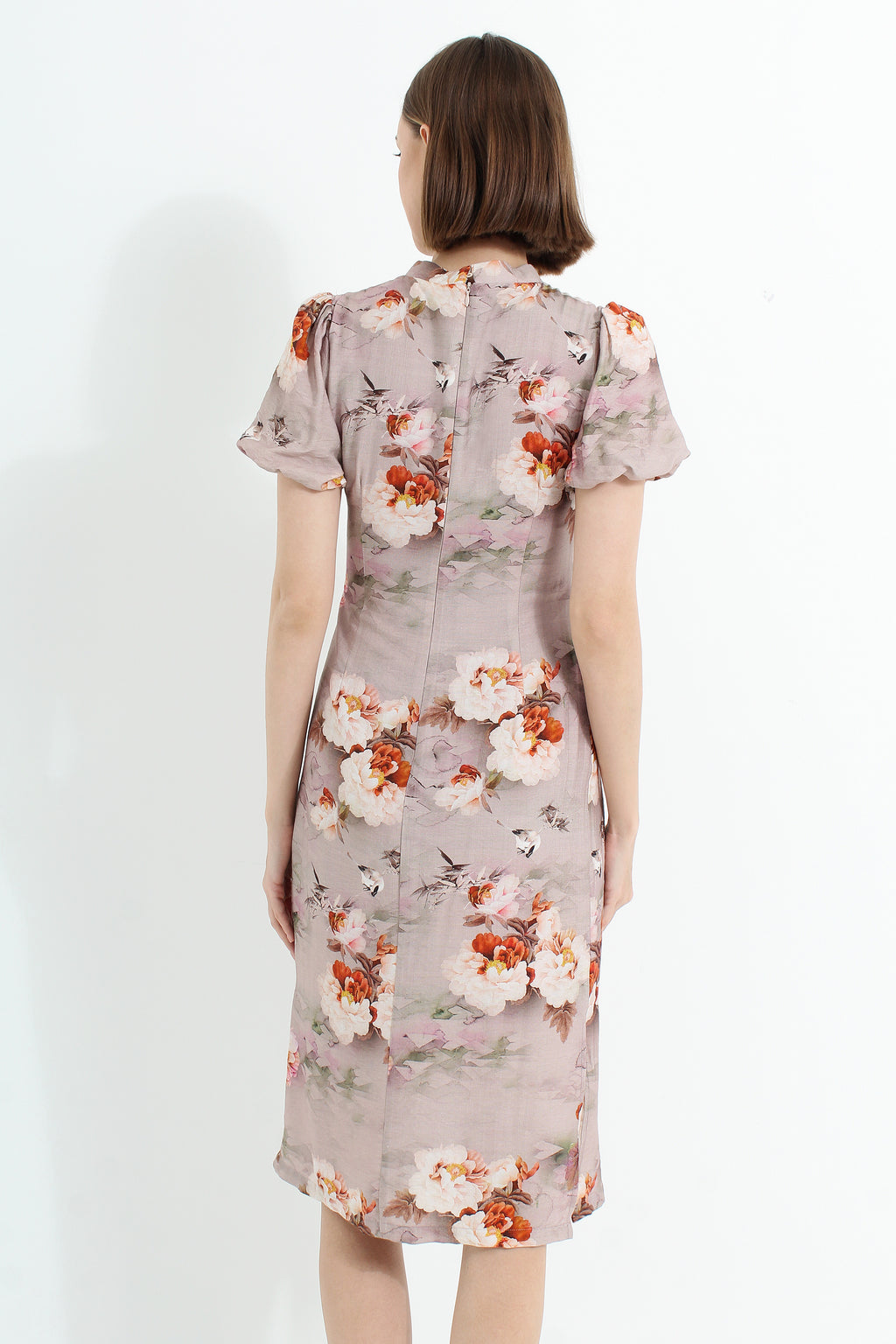 Painted Peony Modern Cheongsam