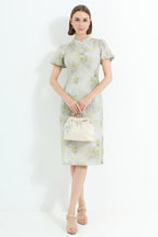 Painted Peony Modern Cheongsam