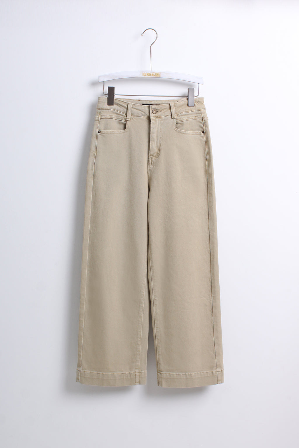 Beige Denim Wide Leg Jeans (M size)