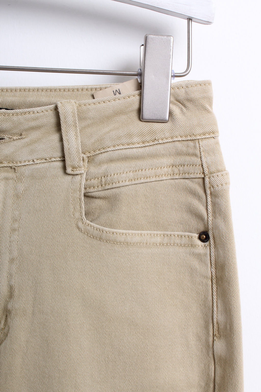 Beige Denim Wide Leg Jeans (M size)