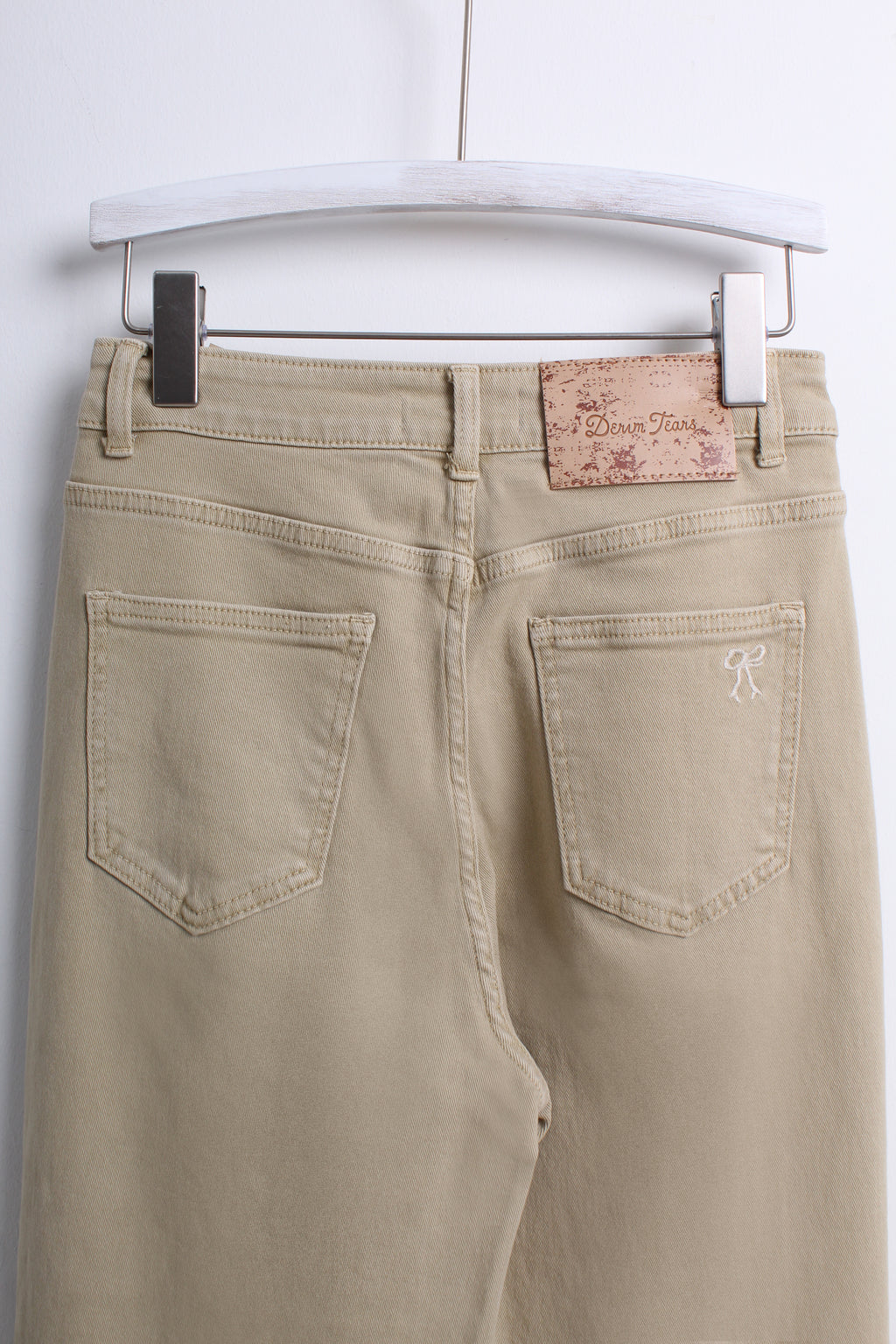 Beige Denim Wide Leg Jeans (M size)