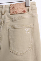 Beige Denim Wide Leg Jeans (M size)