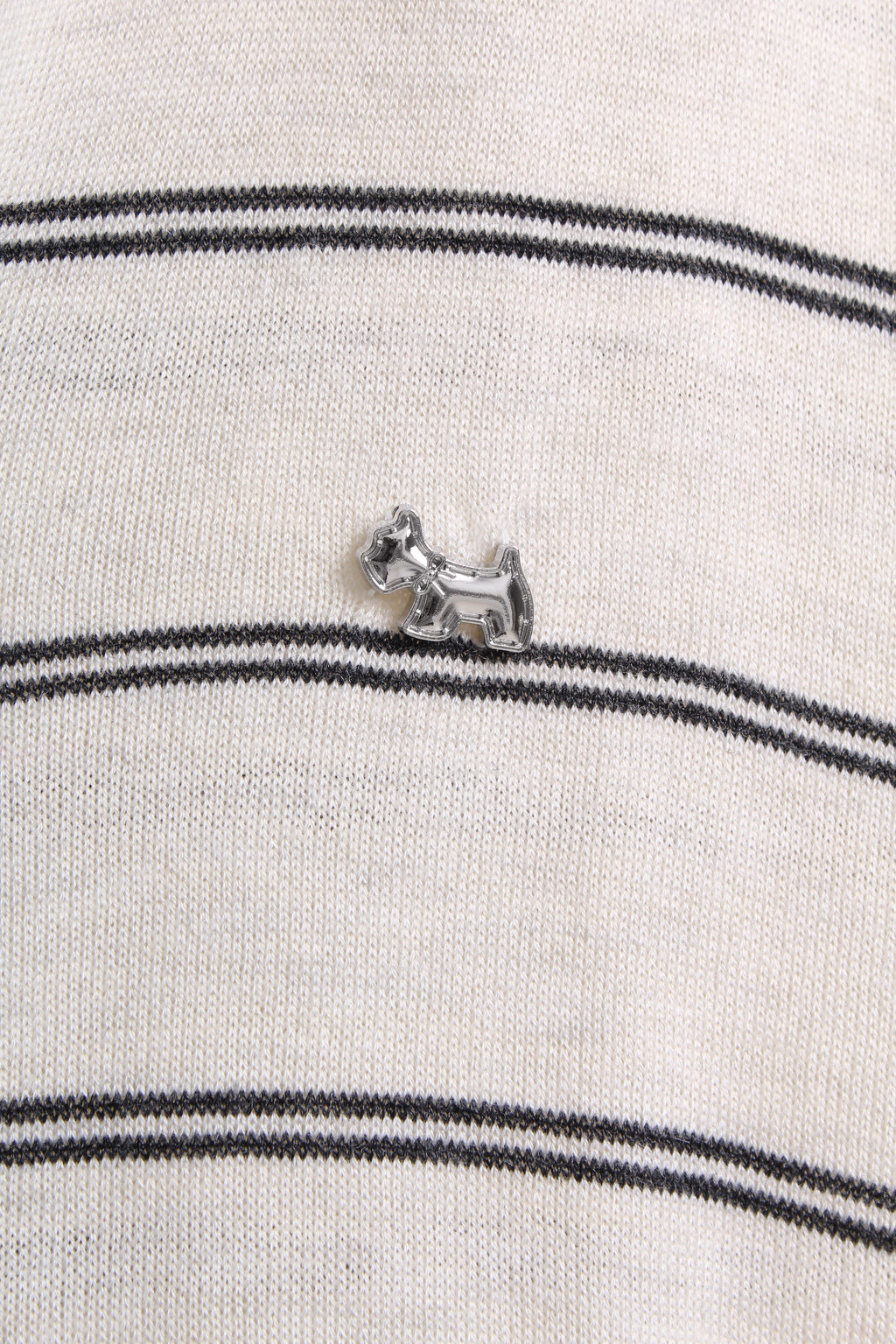 Knit Polo Top with Dog-shaped Charm (Free size)