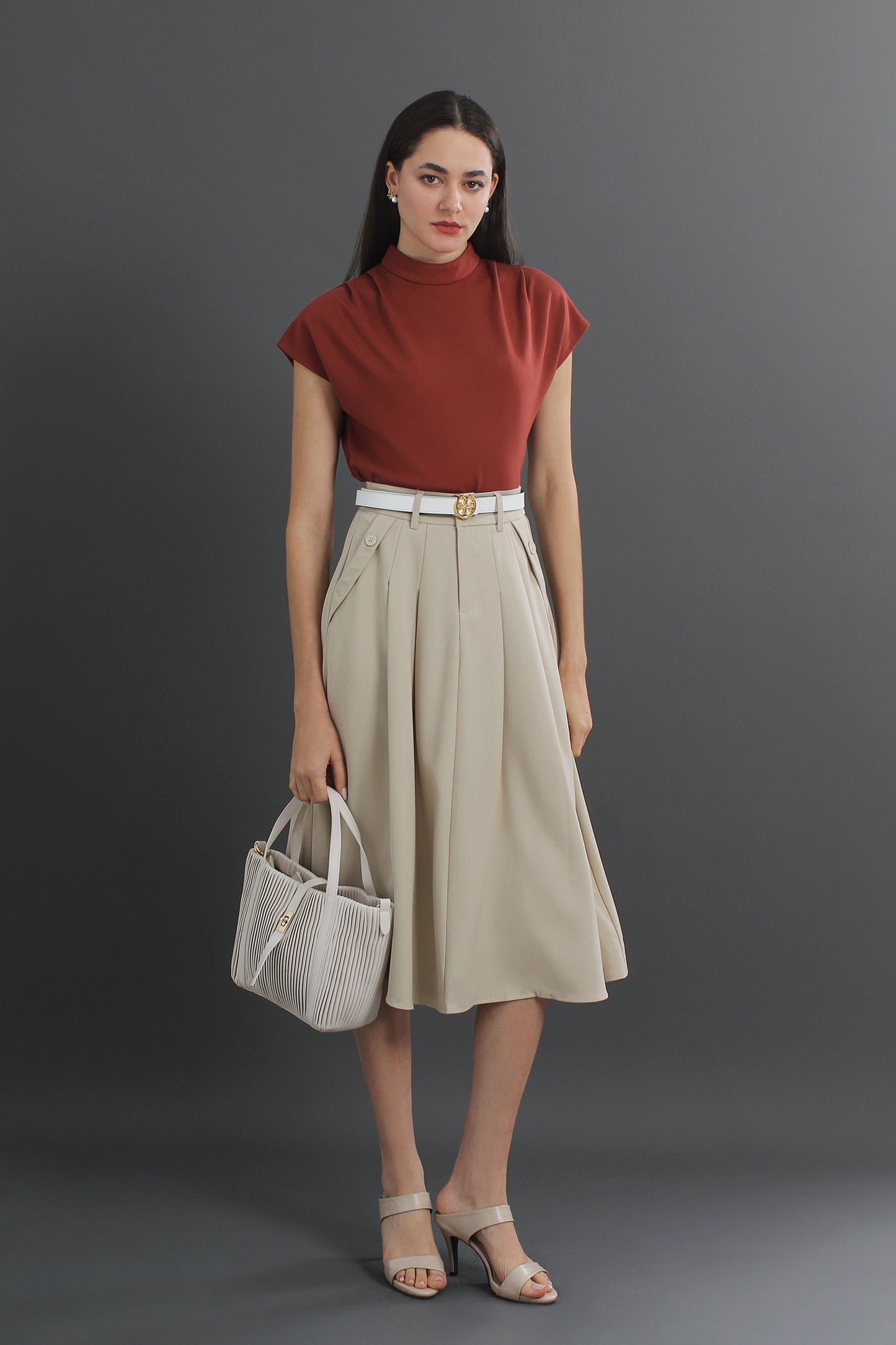 Antoinette High Waist Midi Skirt