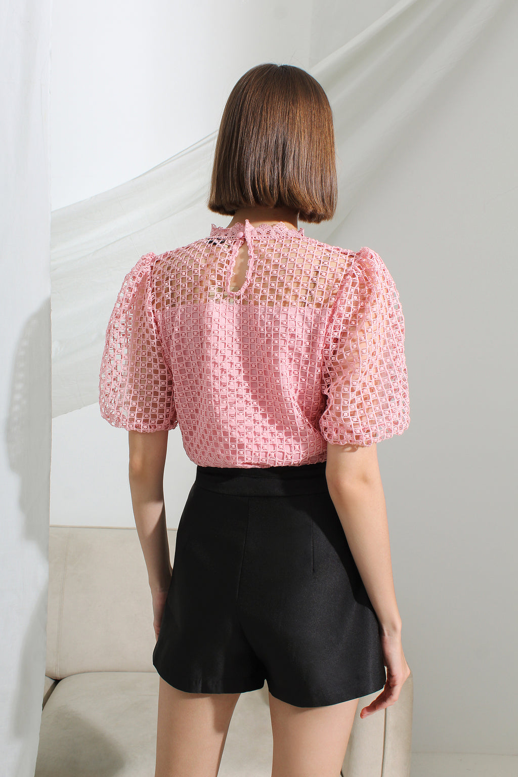 Tailored High Waisted Buttoned Shorts