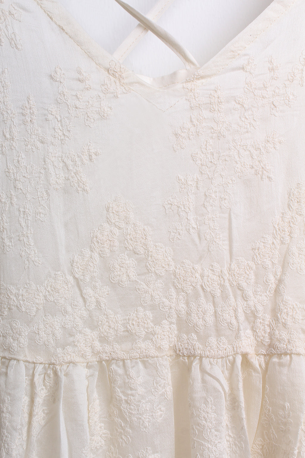 Dana Flare Maxi Dress in White (L size)