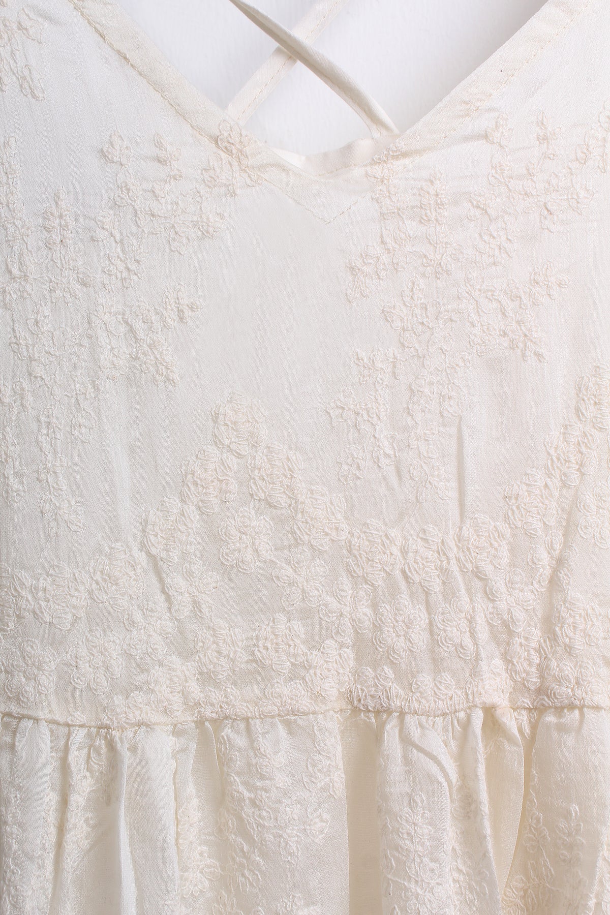 Dana Flare Maxi Dress in White (L size)
