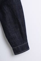 Dark Denim Shirt with Knit Overlay (Free size)