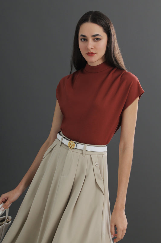 Makeda Turtleneck Knit Top