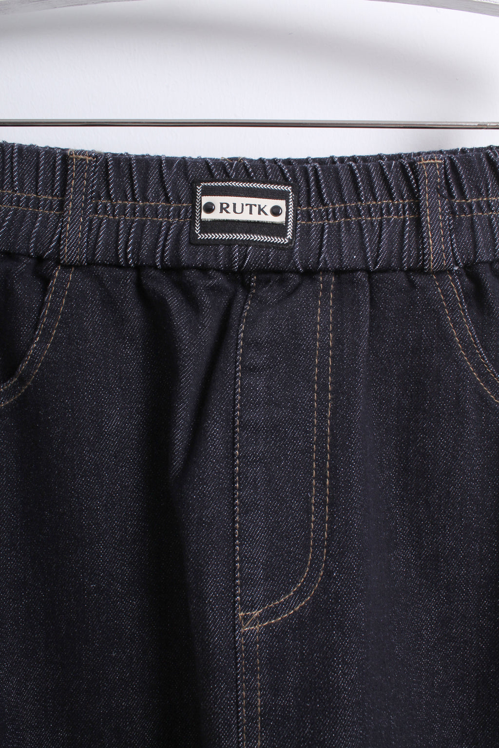 Dark Grey Denim Midi Skirt (XL size)