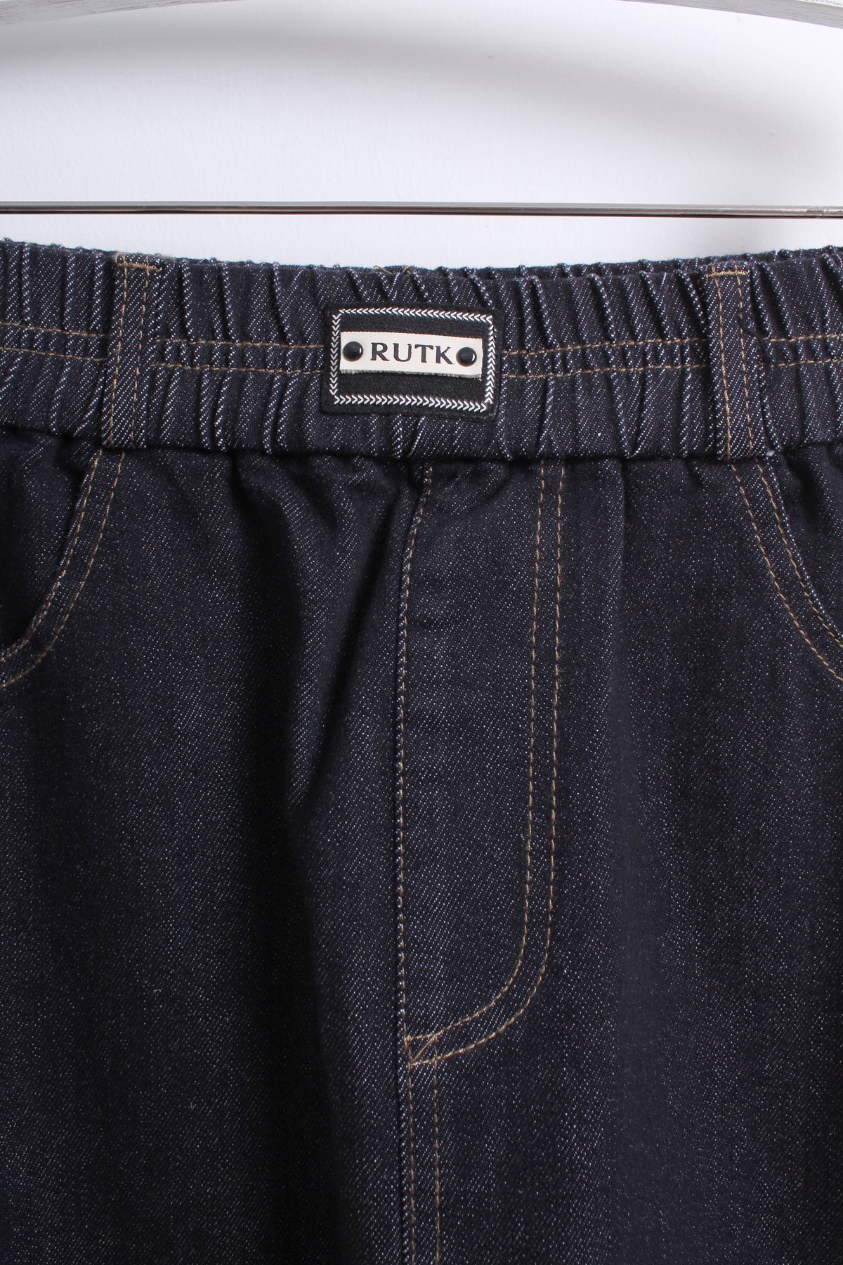 Dark Grey Denim Midi Skirt (XL size)