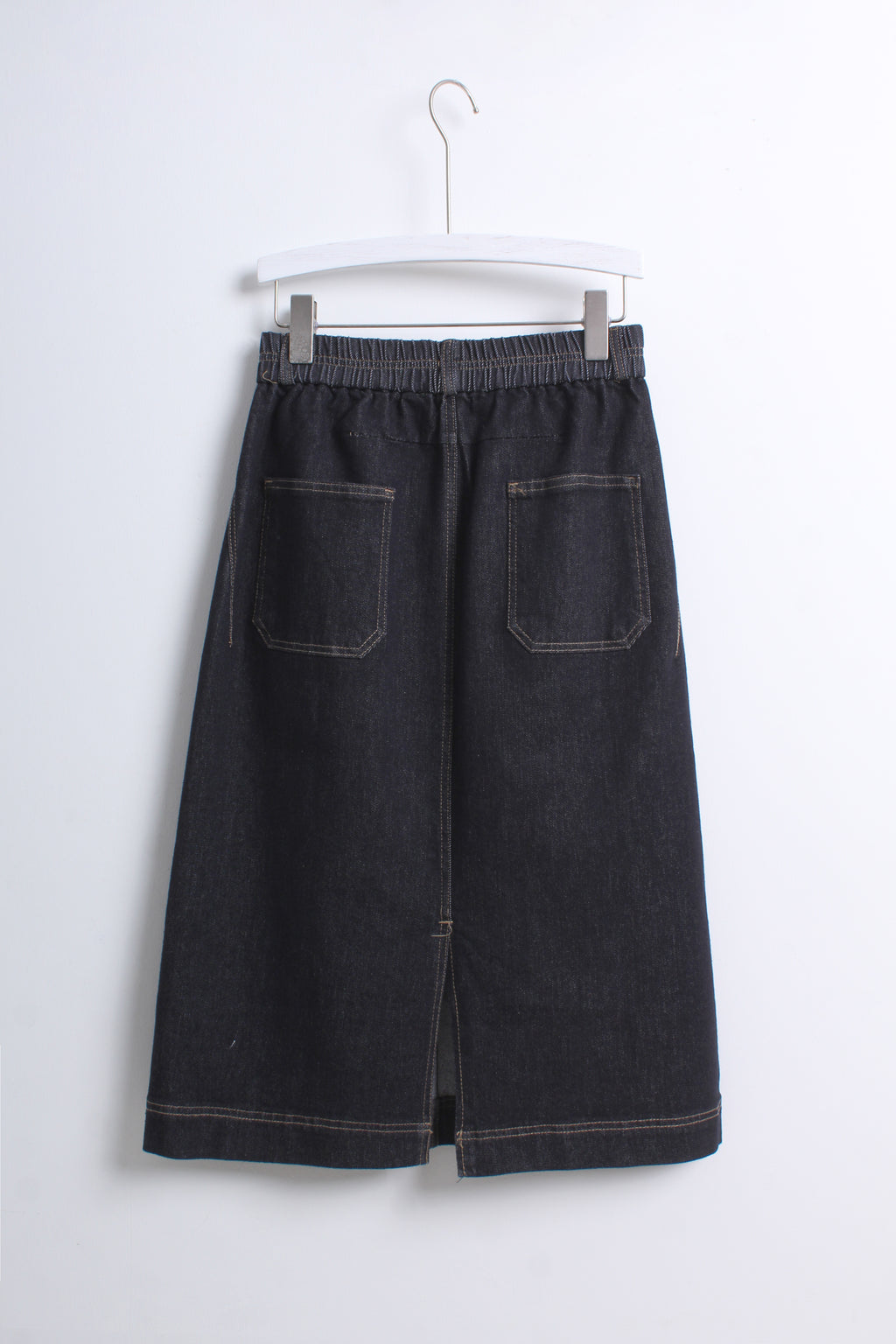 Dark Grey Denim Midi Skirt (XL size)