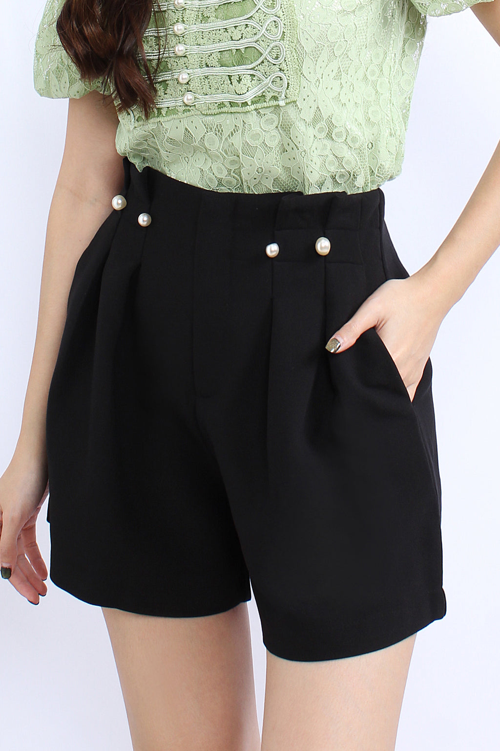High Waist Pearl Shorts