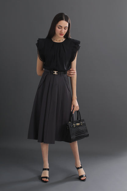 Antoinette High Waist Midi Skirt