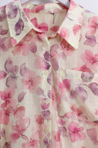 Floral Button Up Shirt (M size)