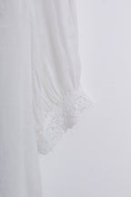 Lace Blouse in White (Free size)