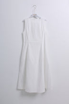Norelle Boat Neck Dress in White (L size)