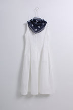 Norelle Boat Neck Dress in White (L size)