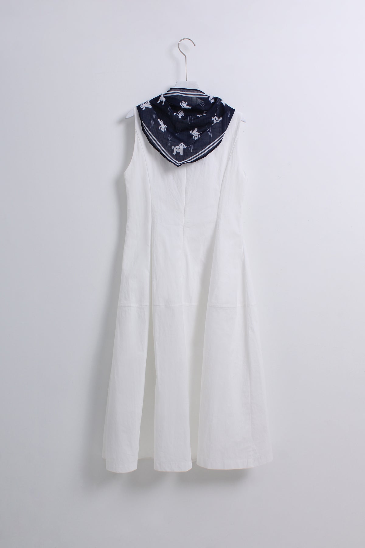 Norelle Boat Neck Dress in White (L size)
