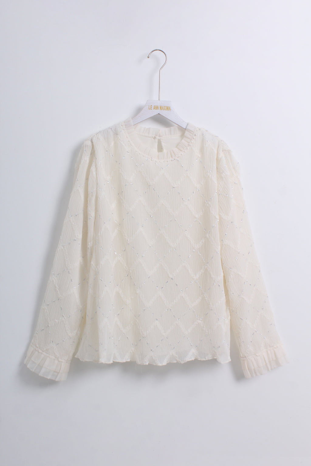 Off-white Eyelet Lace Blouse (XL size)