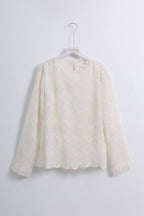 Off-white Eyelet Lace Blouse (XL size)