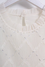 Off-white Eyelet Lace Blouse (XL size)