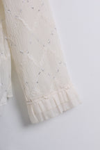 Off-white Eyelet Lace Blouse (XL size)