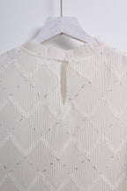 Off-white Eyelet Lace Blouse (XL size)
