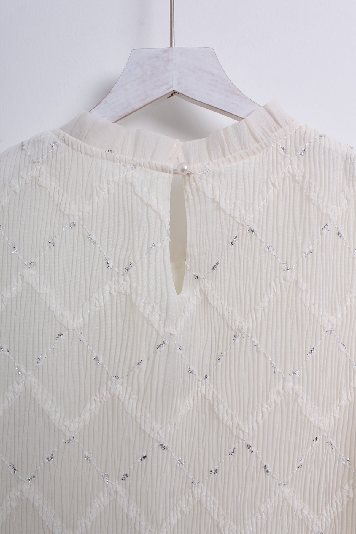 Off-white Eyelet Lace Blouse (XL size)