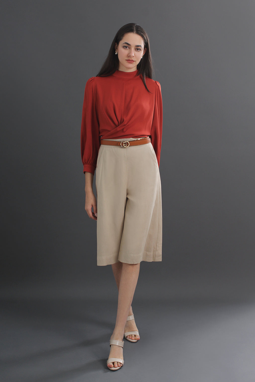 Linen Wide Leg Culottes Pants