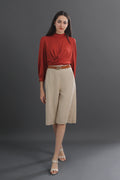 Linen Wide Leg Culottes Pants