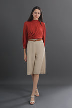Linen Wide Leg Culottes Pants