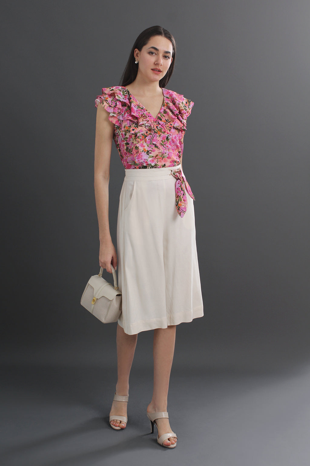 Linen Wide Leg Culottes Pants