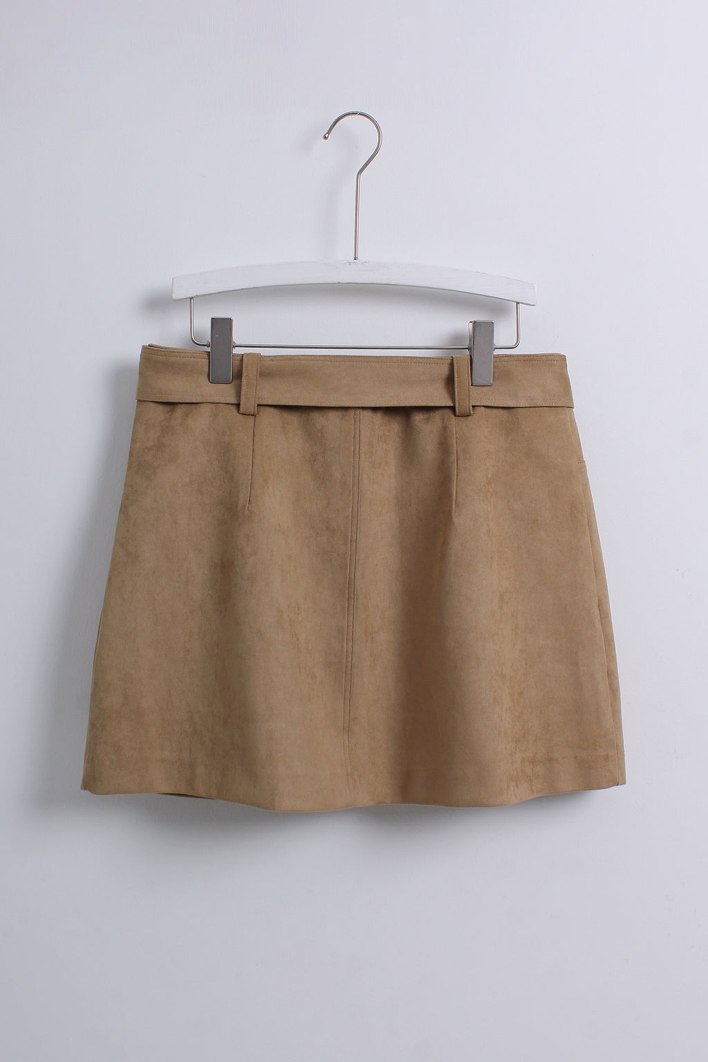 Mini Skirt with Flap Pockets in Light Brown (XL size)