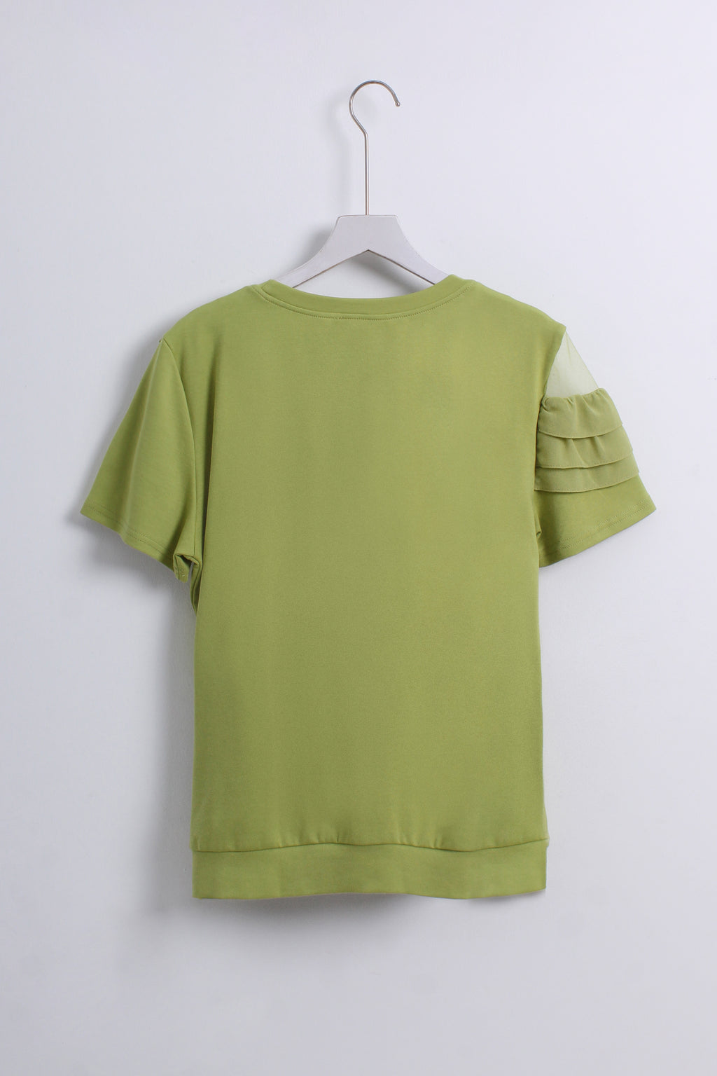 Ruffle Blouse in Green (XXL size)
