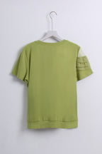 Ruffle Blouse in Green (XXL size)