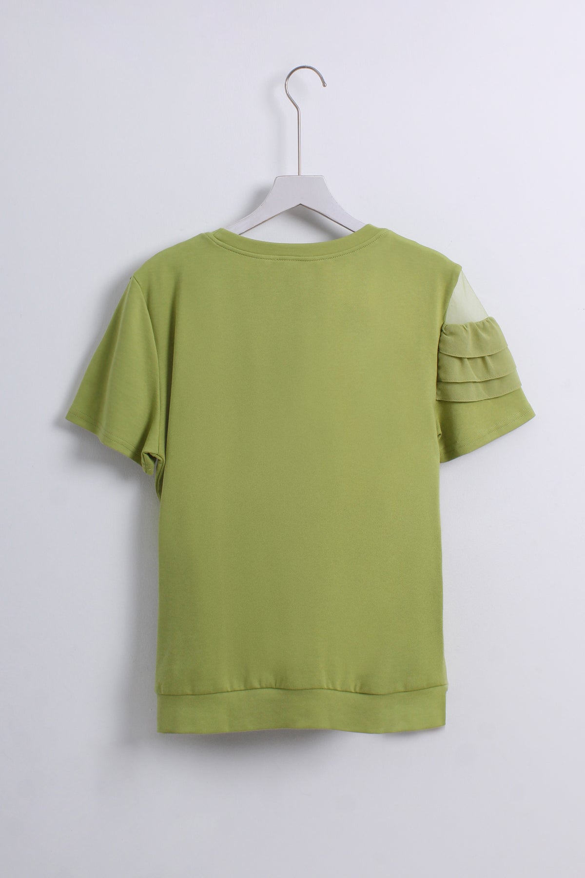Ruffle Blouse in Green (XXL size)