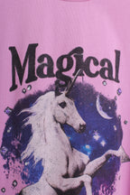 Unicorn Oversized Graphic T-shirt (Free size)