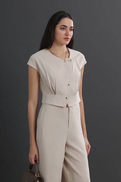 Lilavati Summer Casual Elegant Women Sweetheart Neck Short Sleeve Blouse