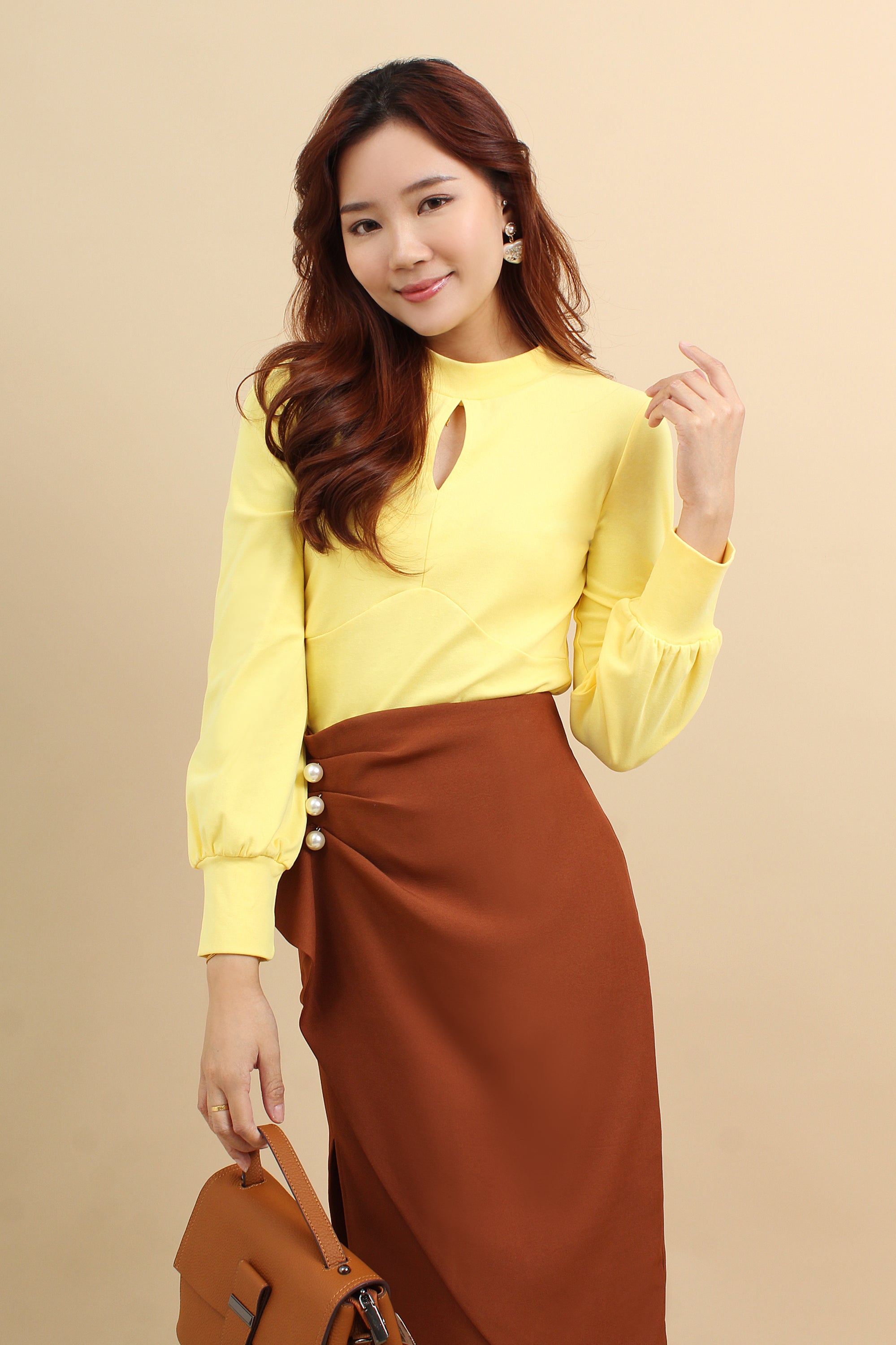 Mina Long Sleeve Cotton Top