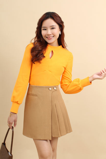 Mina Long Sleeve Cotton Top