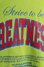 Greatness Oversized Graphic Tee in Lime Green (Free size)