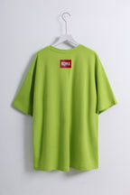Greatness Oversized Graphic Tee in Lime Green (Free size)