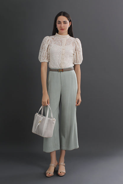 Miranda Crop Wide Leg High-rise Long Pants