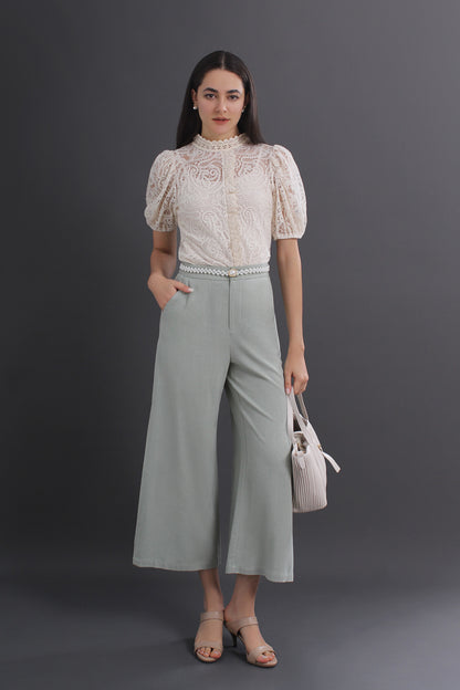 Miranda Crop Wide Leg High-rise Long Pants