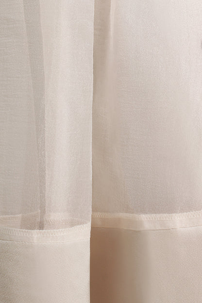 Henley Organza Hem Midi Skirt