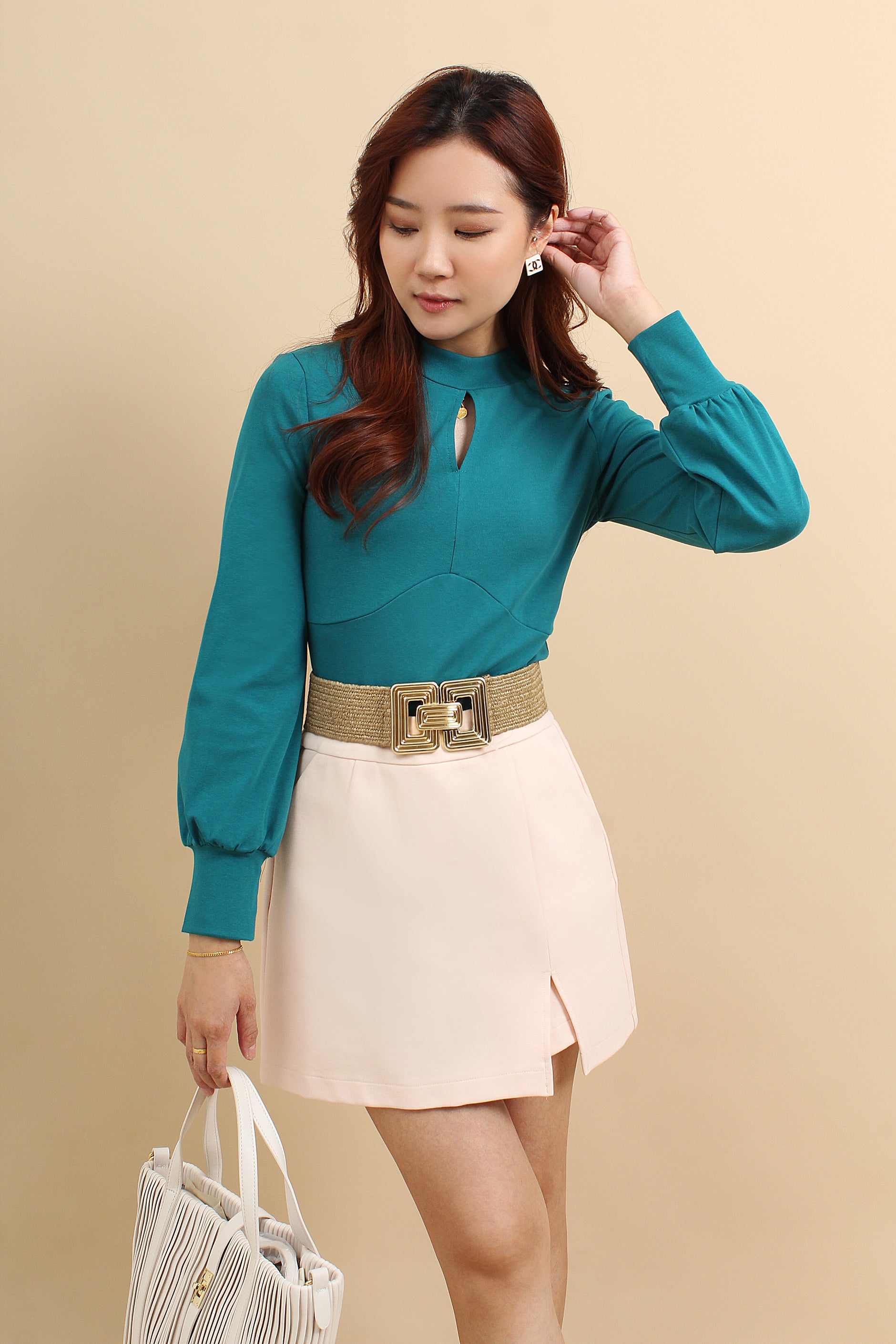 Mina Long Sleeve Cotton Top