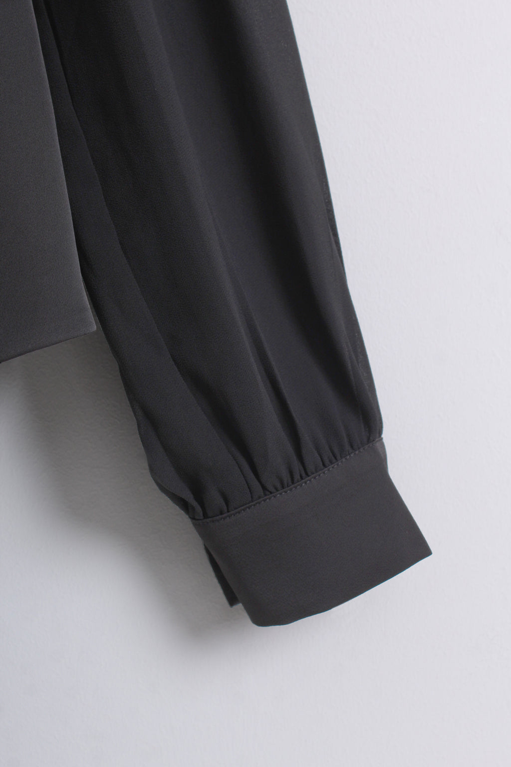Chiffon Rose Blouse in Black (L size)