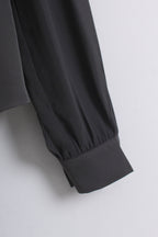 Chiffon Rose Blouse in Black (L size)
